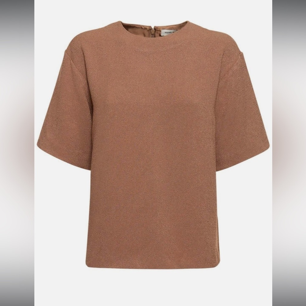 Anine Bing Copper Brown Short Sleeve Tee